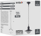 Avide Εξωτερικό Φωτιστικό Οροφής Imperial 1xE27 IP44 Ανθρακί